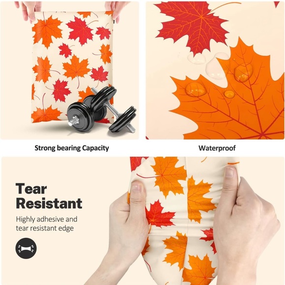 25 10X13 Poly Mailers Maple Fall Leaves Shipping Envelopes Bags PRICE IS FIRM - Picture 7 of 10